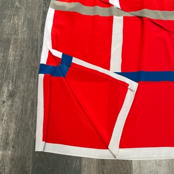 TED LAPIDUS Paris Vintage 80s Short Sleeves Color Blocked Dress US 8/40. - Picture 10 of 14